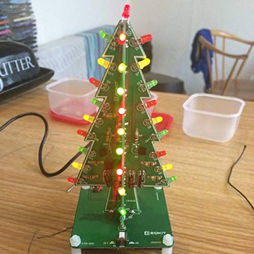 Amazon.co.jp: Ardest 3D DIY 電子クリスマスツリー 7色 キラキラ光る