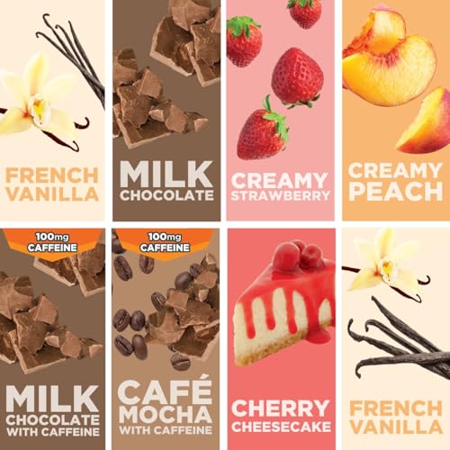 Ensure Max Protein Nutrition Shakes, Variety Pack, With 30g of Protein, 1g of Sugar, Nutrients to Support Immune System Health, High Protein Shake, 11 fl oz, Pack of 8, Liquid