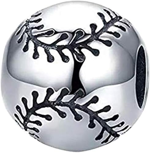 Pulsera deportiva de 0.118 pulgadas (0.118 in) y collar de plata de ley 925, encanto deportivo deportivo para pulseras y brazaletes Pandora de moda