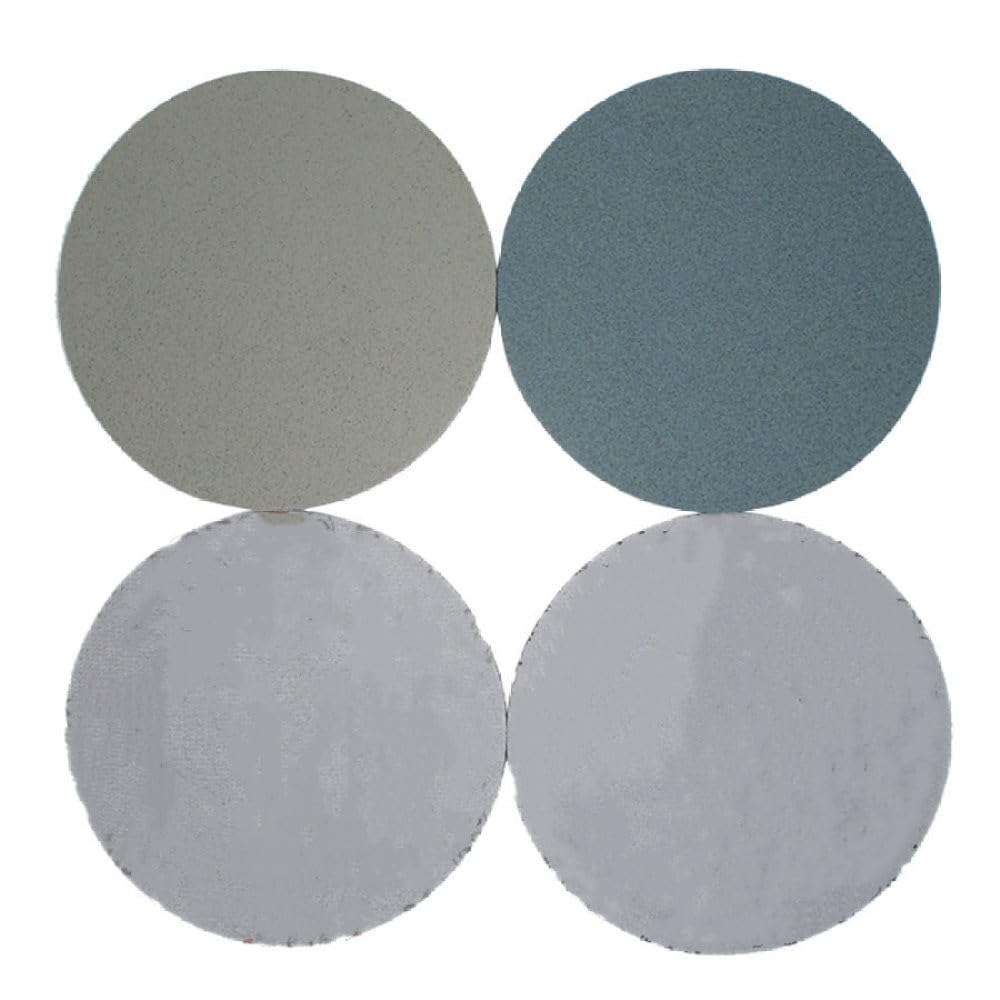 Papel de lija circular de 6 pulgadas Disco de lijado de esponja flocado de 152 mm Terciopelo húmedo y húmedo Gancho seco Hookit para pulir y pulir. Molienda, 5 piezas