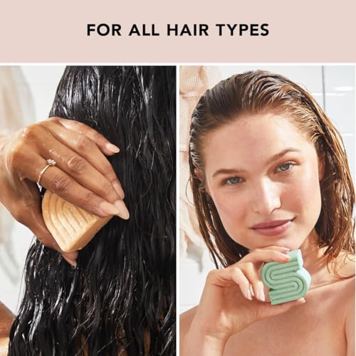 Image of Kitsch Tea Tree Shampoo & Coconut Oil Conditioner Bar - Shampoo and Conditioner Set - Clarifying Bar Soap for Greasy Hair & Deep Moisturizing - Paraben, Silicone & Sulfate Free - Made in USA - 2 Pack