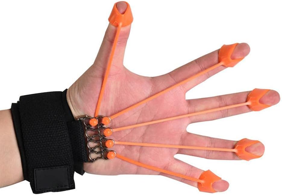 RiToEasysports Finger and Hand Extensor Trainer, Hand Exerciser Trainer Silicone Finger Strengthener Band with Adjustable for Flexion Extension Training