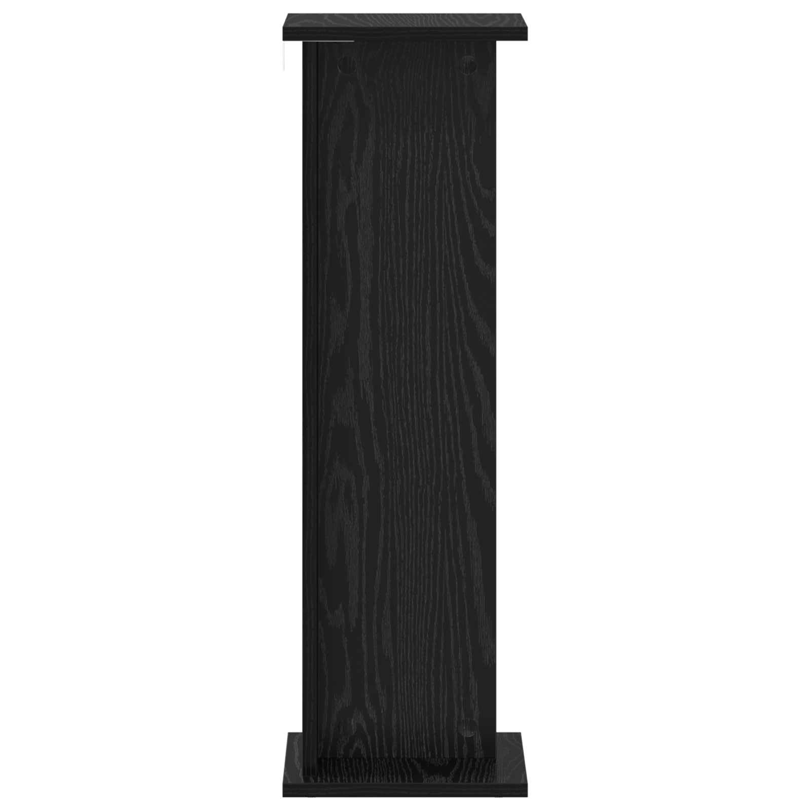 Pflanzenständer Schwarze Eiche aus Holzwerkstoff 25 x 25,5 x 80,5 cm, mehrstöckig, Blumentreppe, Pflanzenregal, Blumenständer für Wohnzimmer, Innenbereich, stabile Deko