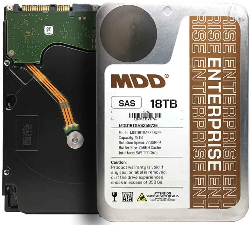 MDD MAXDIGITALDATA MDD 18TB 7200RPM 256MB Cache SAS 12.0Gb/s 3.5inch Internal Enterprise Hard Drive (MDD18TSAS25672E) - [Not a SATA HDD]