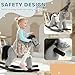 Qaba Rocking Horse, Kids Plush Animal Rocker with Realistic Neighing Sound for Toddlers 2–5 Years Old, Soft Filling Ride on Horse with Rabbit Toy, Gray