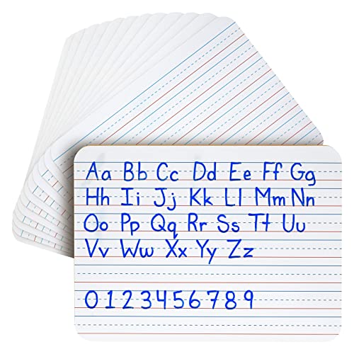 Juvale Dry Erase Boards - 12-Pack Double-Sided White, 9 x 12 in - Lined & Blank Mini Whiteboards for Students & Classroom Use - Dry Erase Lapboards for Kids