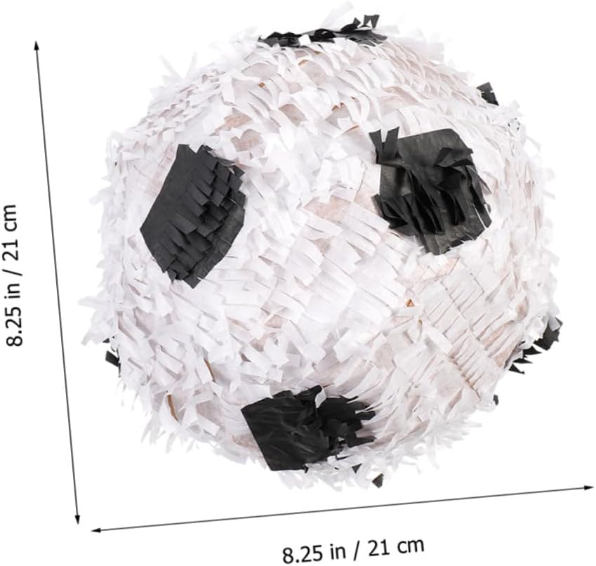 2Pcs Football Soccer Pinata with Stick Paper Sports Ball Birthday Decoration for Soccer Theme Parties and Football Celebrations Indoor Outdoor Use