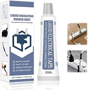 Liquid Insulating Rubber Coat, płynna taśma izolacyjna, czarna taśma elektryczna, odporna na wysokie temperatury, odporna na płomień, izolacja rur, wodoszczelna, szybkoschnąca, 50 ml (czarna)
