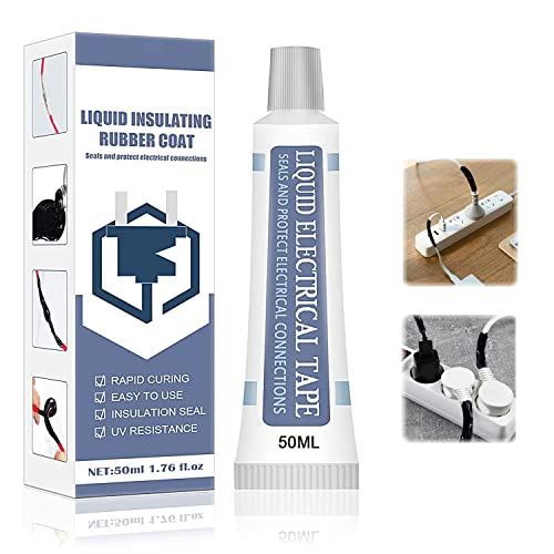 Miioto Liquid Insulating Rubber Coat, Flüssiges Isolierbanad, Black Liquid Electrical Tape, High Temperature Resistant Flame Retardant Glue, Isolierung, Wasserdicht, Schnell Trocknend-50ml (schwarz)