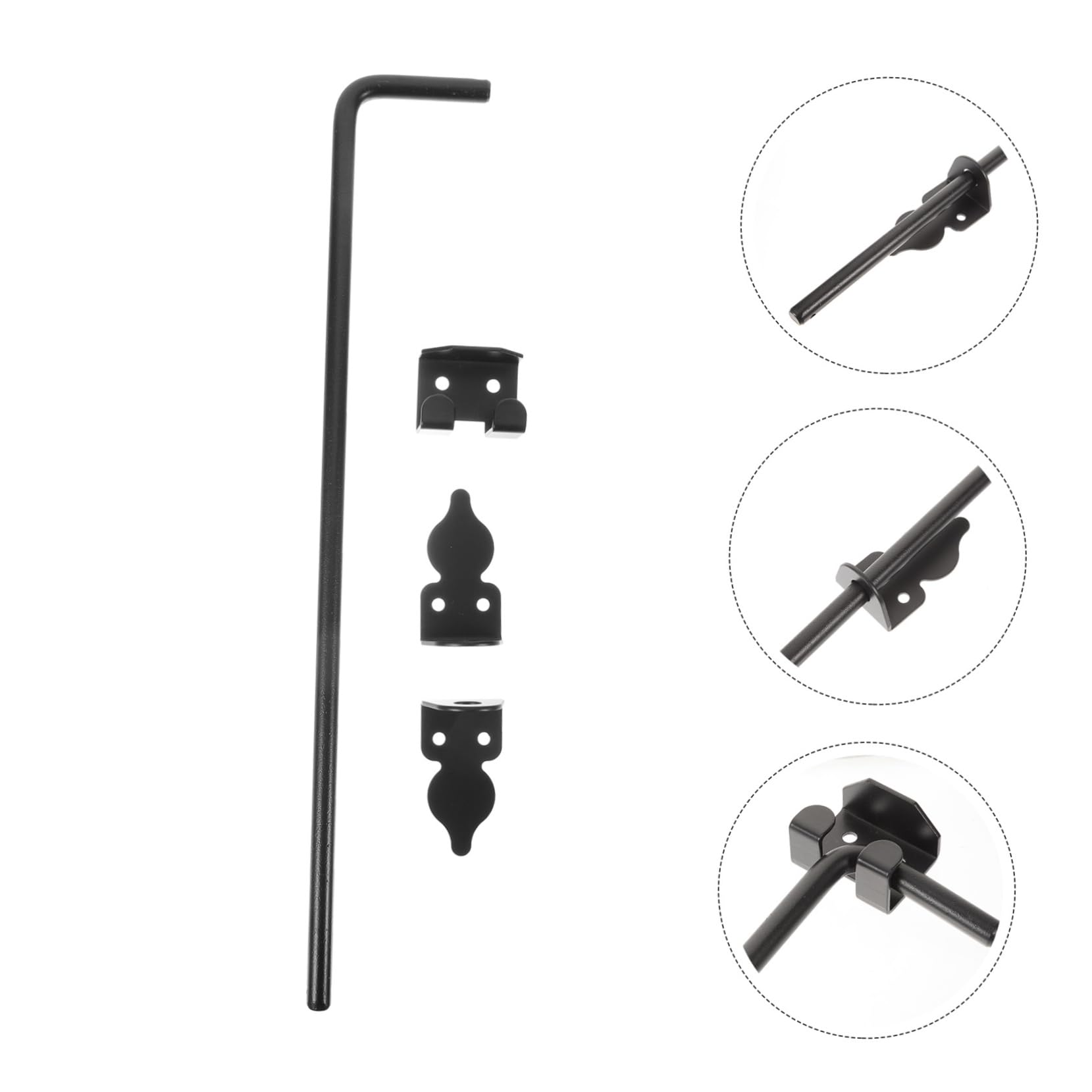Loquet Renforcées en Fer Noir de Remise pour Porte Grandes Portes