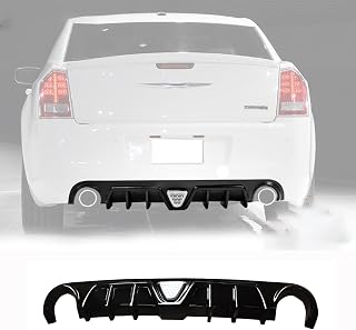 リアディフューザー 2012 2013 2014 クライスラー 300C SRT リアスポイラー テールランプ付き ABS製 グロスブラック カスタム エアロパーツ カーアクセサリー