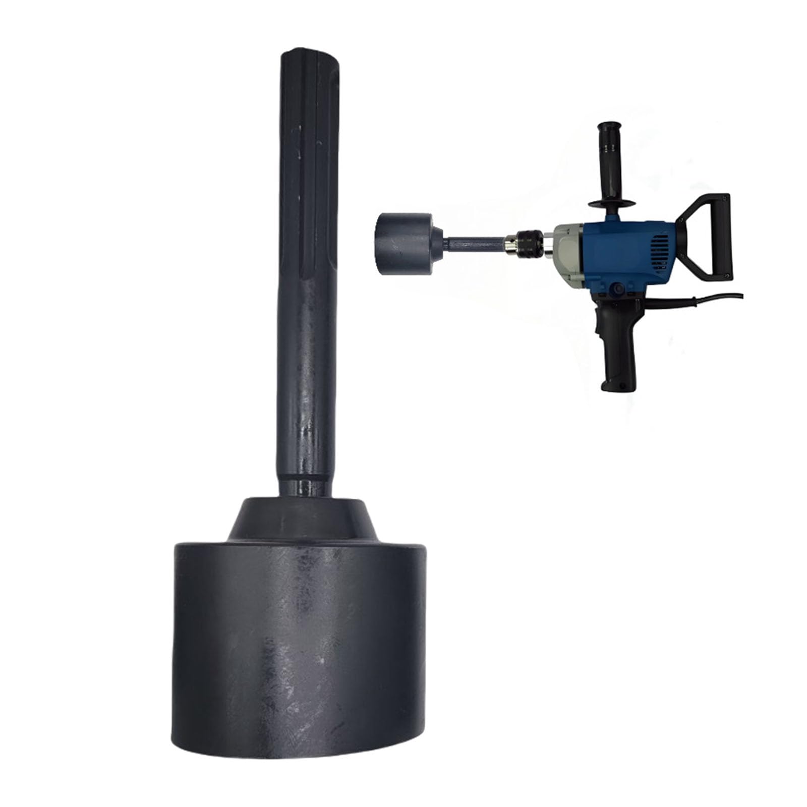 Adaptador de varilla de tierra larga para martillo, 65 mm