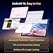 Android 16 Tablet, 2026 Tablet with Keyboard and Pen, Gemini AI 3.0,10 Inch Android Tablets 18GB+128GB/2TB, 6000mAh, FHD, 5G WiFi, Bluetooth 5.0, GPS, OTG, Office, Gaming, 4 Years Warranty