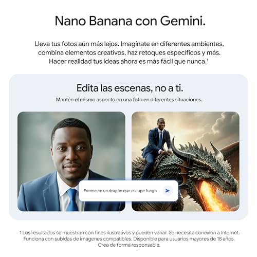 Miniatura 3 de Google Pixel 10 Pro XL - Smartphone Android Libre con Gemini, Triple cámara Trasera, batería de más de 24 Horas y Pantalla Super Actua de 6,8" - Obsidiana, 256GB