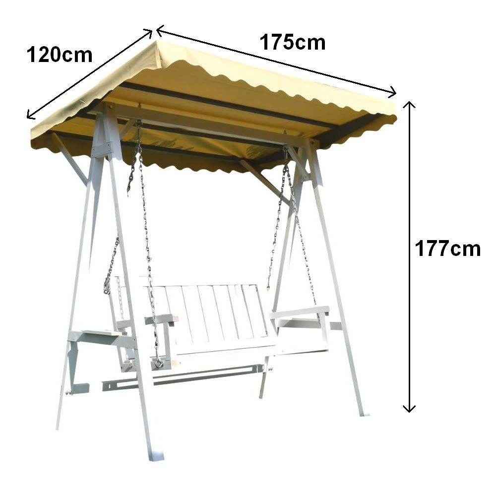 Melko Columpio de madera para jardín, 188 x 161 x 88 cm
