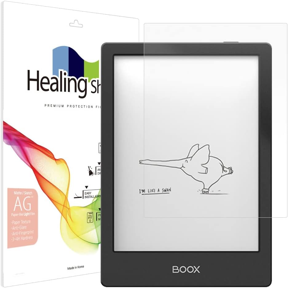 Healing Shield Screen Protector for Onyx Boox Poke 4 Lite Light Anti Glare Paper Texture Feeling Matte Screen Film- AG Light Paper Texture-Poke4Lite