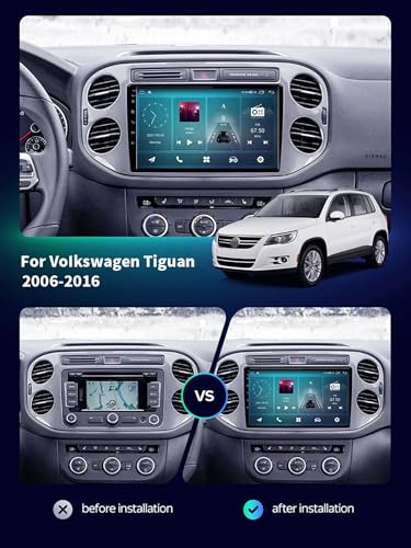 Autoradio Android Tiguan Carplay Android Auto GPS WiFi Bluetooth 9 pouces