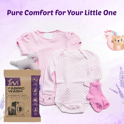 Image of Javi Organic Powder to Fabric Wash | 5L | Lavender Fragrance | Natural, Plant Based, Eco-Friendly, Non-Toxic | Removes Stains & Odour, Protects Colour | Laundry Detergent