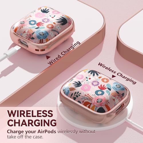 with-Safety-Lock-AirPods-2nd-1st-Generation-Case-Cover-Floral-AirPod-Case-AirPod-1st2nd-Gen-Case-for-Women-Grily-with-Cleaner-Kit-AirPods-Case-Pink-Flowers