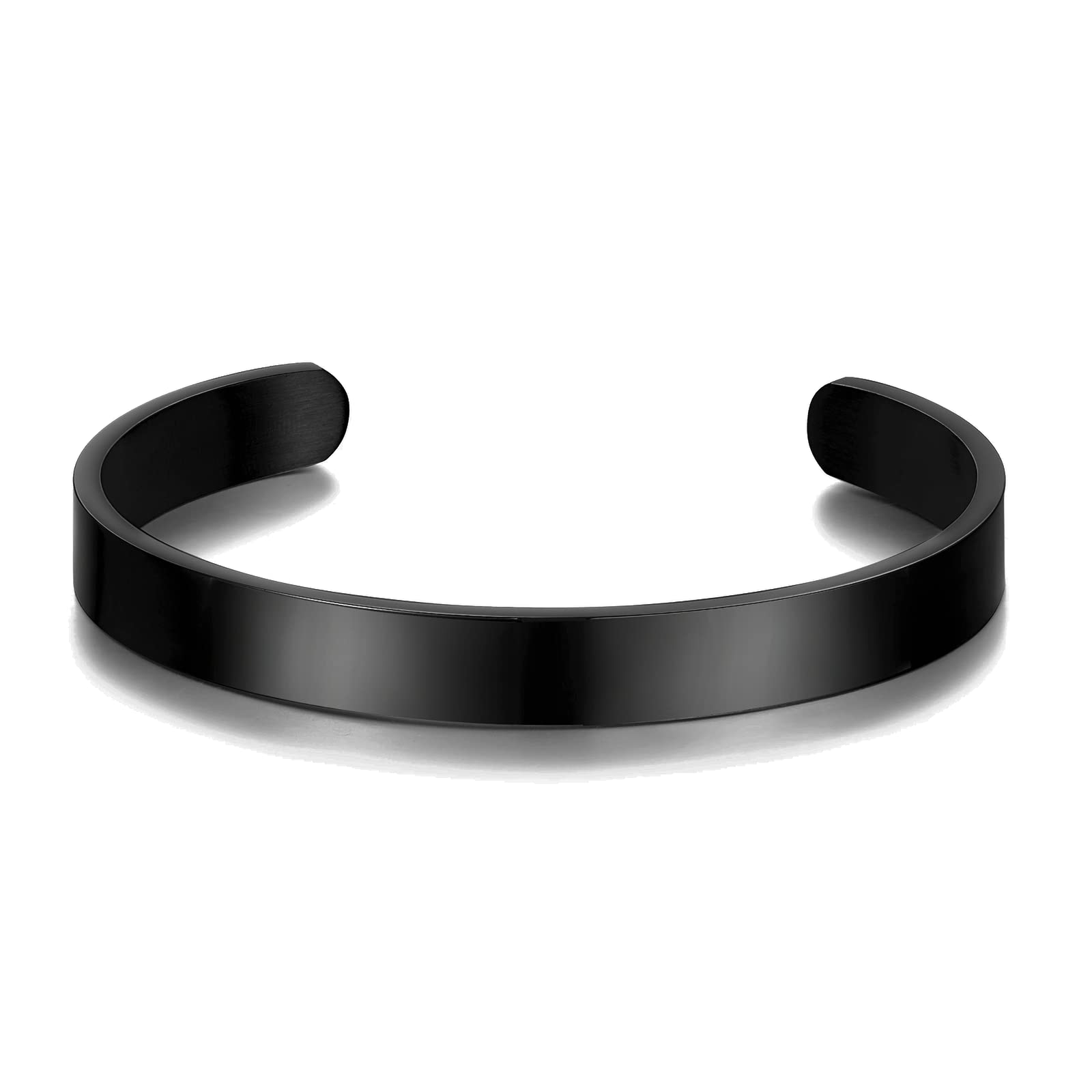 Karishma Kreations High Polished Stainless Steel Black Kadaa Bracelets Plain Openable Adjustable Free Size Big Strong Heavy Copper Brass Alloy Cuff Kada For Men Mens girls Boy Boyfriend-Bracelet-K206 (B097ZY9BWK) Amazon Price History, Amazon Price Tracker