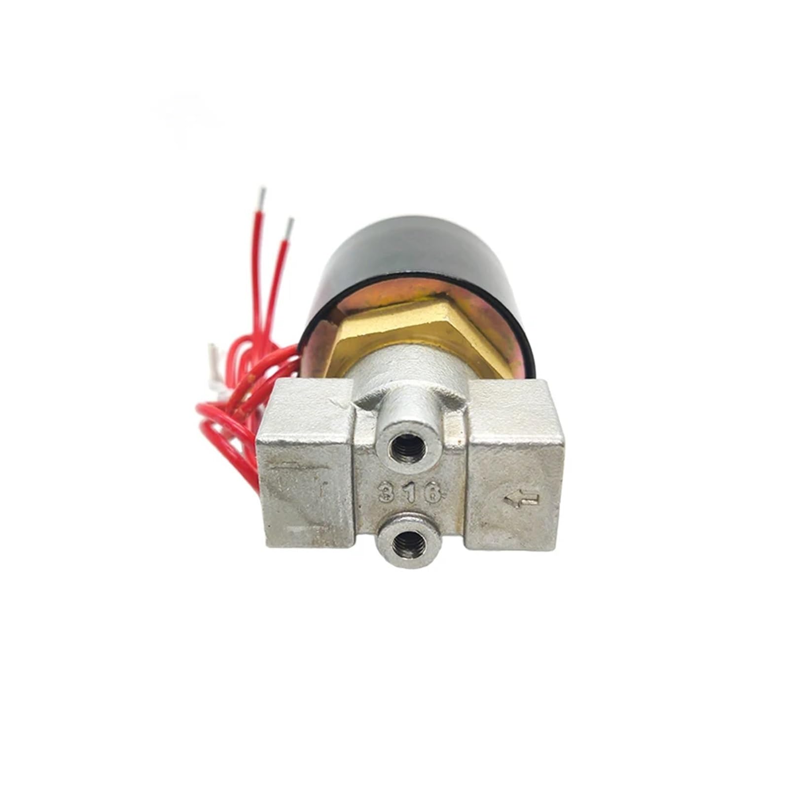 Magnetventil, 1/4 Zoll normalerweise offenes 2-Wege-Magnetventil aus Edelstahl, AC22V, DC12V(220)