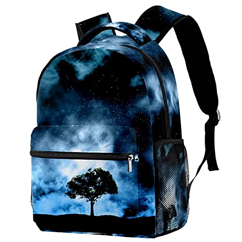Sac à dos voyage campus étanche ciel étoilé pour protéger les affaires scolaires de la pluie