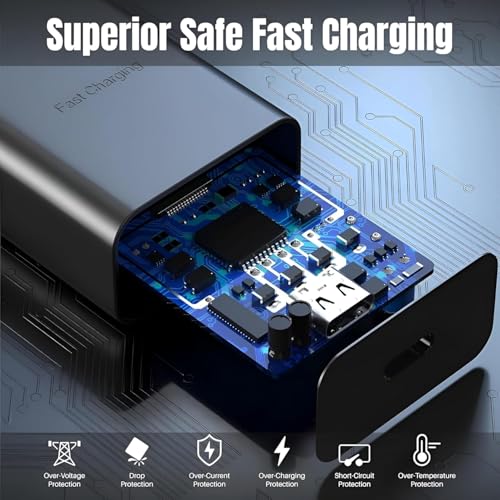 Image of Samsung 45W C-Type Super-Fast Charging Adapter Compatible with Samsung Z Fold 7 | Z Flip 7 | S25 Edge | S25 Ultra | S26 Ultra | Z Fold 6 /5 /4 | S23 Plus /FE | Z Flip 6 /5 /4 /A55 - USB-C 45 w Port Black