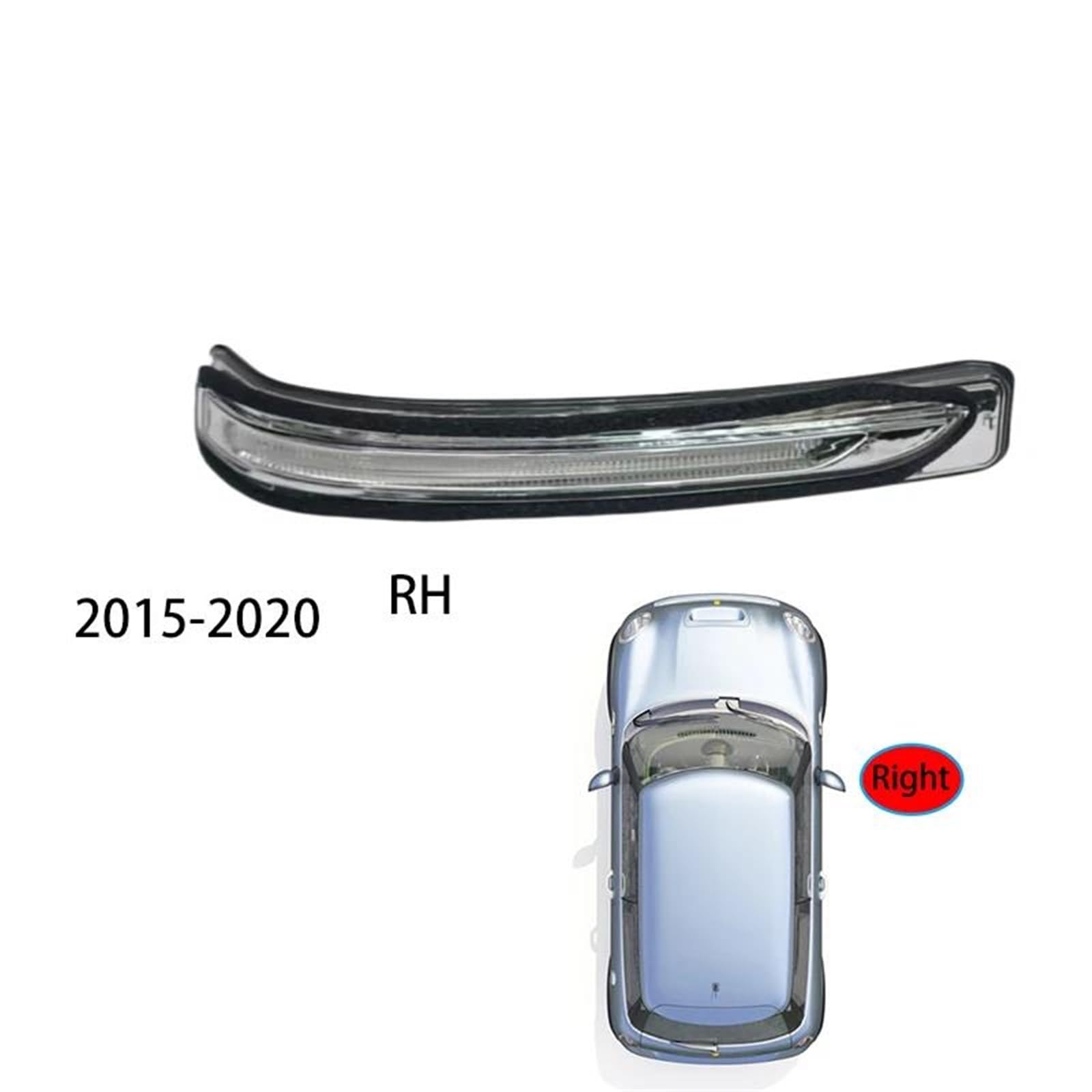Genérico Luz Indicadora Giro Espejo Retrovisor Coche 87611/21-A9230 87611/21-R0050 Para Kia Para Canival/para Sedona 2015-2020(Left 1pair 2015-2020)