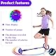 Kinder Blinkender Springring Fußkreisel mit Zähler,Swing Wheel mit Lichtrad,Blinkender Sprungball,Faltbarer Ankle Skip Ball,Jumping Ball and Skipping Rope,Sport Sprungball,Springspiele für Kinder