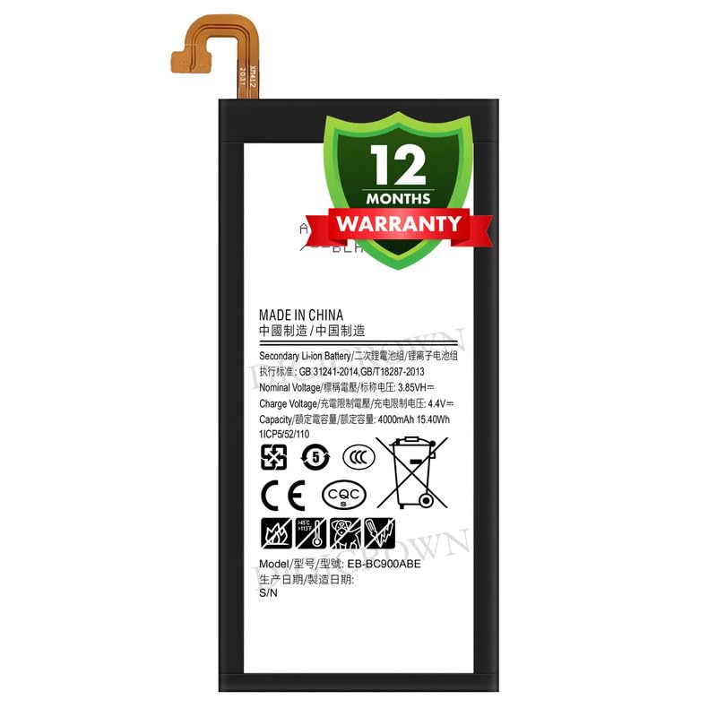Image of Original EB-BC900ABE Battery Compatible for Samsung Galaxy C9 Pro - (4000mAh) - 1 Year Warranty DF7
