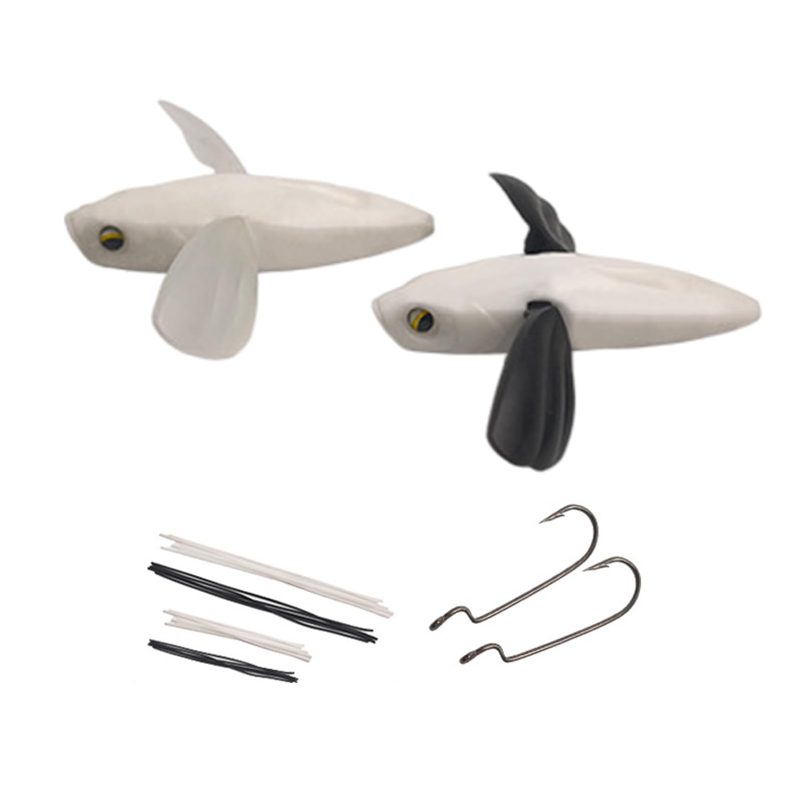 QIAOLIDA Flying Fish Soft Lures Baits With 3D Eye Silicone Tail For Enhances Attraction In Freshwater Saltwater Fishing