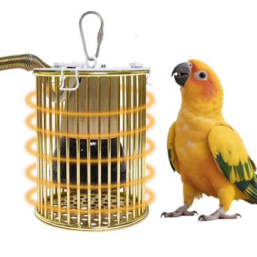 HZDZ LCPAW Bird Cage Heater Winter Ceramic Heat Lamp with 30s Fast Warm-Up & No Light Emission, 2000Hrs Metal-Clad Heat Emitter for Parrots, Reptiles, Small Pets in Cold Weather