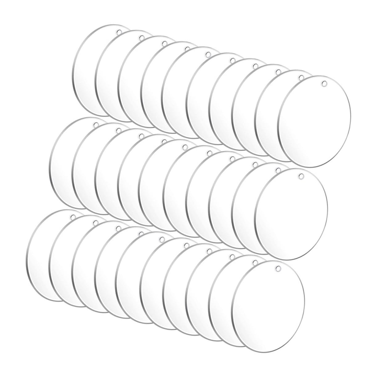 ARTIBETTER Llaveros Acrílicos Sublimación Accesorios Diy Transparentes Tus Proyectos 30 Piezas*4