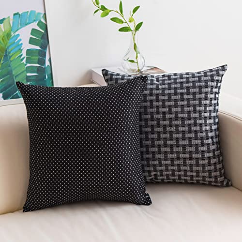 Home Brilliant Black and White Cushion Covers Cushion Protectors
