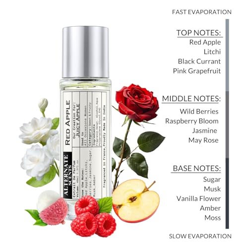Image of Alternate Scents RED APPLE 40ml Long Lasting Perfume For Women|Strong&Long Lasting with 30% Oil Concentration|Sweet Fruity Gourmand|Fragrance From France |Made In India|