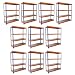 Monster Racking - 10 Estanterías S-Rax de Acero Sin Tornillos Azules y Naranjas 150cm x 50cm x 180cm