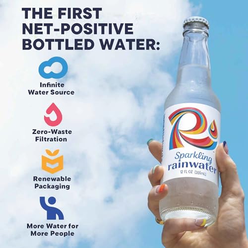 Image of Richard's Sparkling Rainwater, Unflavored Carbonated Bottled Water (12 fl oz Glass Bottle, Single)