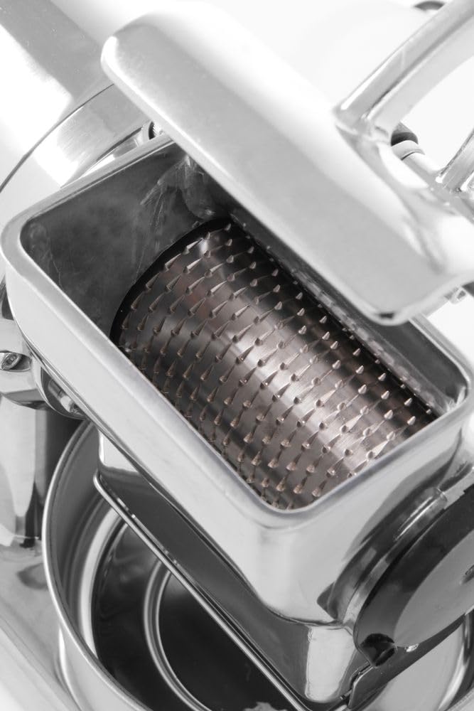 HENDI Käsereibe, Elektrisch, für kleine Restaurants, Hotels und Pizzeria's, Ideal zum Reiben von Parmesan/Hartkäse, 1,3L Auffangbehalter, 1400U/min, 230V, 380W, 280x250x(H)310mm, Edelstahl