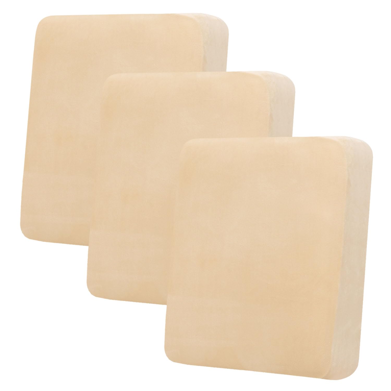hyha Velvet Stretch Couch Cushion Covers, Replacement Sofa/Chair Cushion Covers, Soft Sofa/Couch Seat Covers, Individual Couch Cushion Covers for Sectional Sofa (3 Packs, Beige)