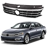 Tupliege Front Grille Grill Chrome & Black Compatible with 2016 2017 2018 Volkswagen Passat S SE SEL