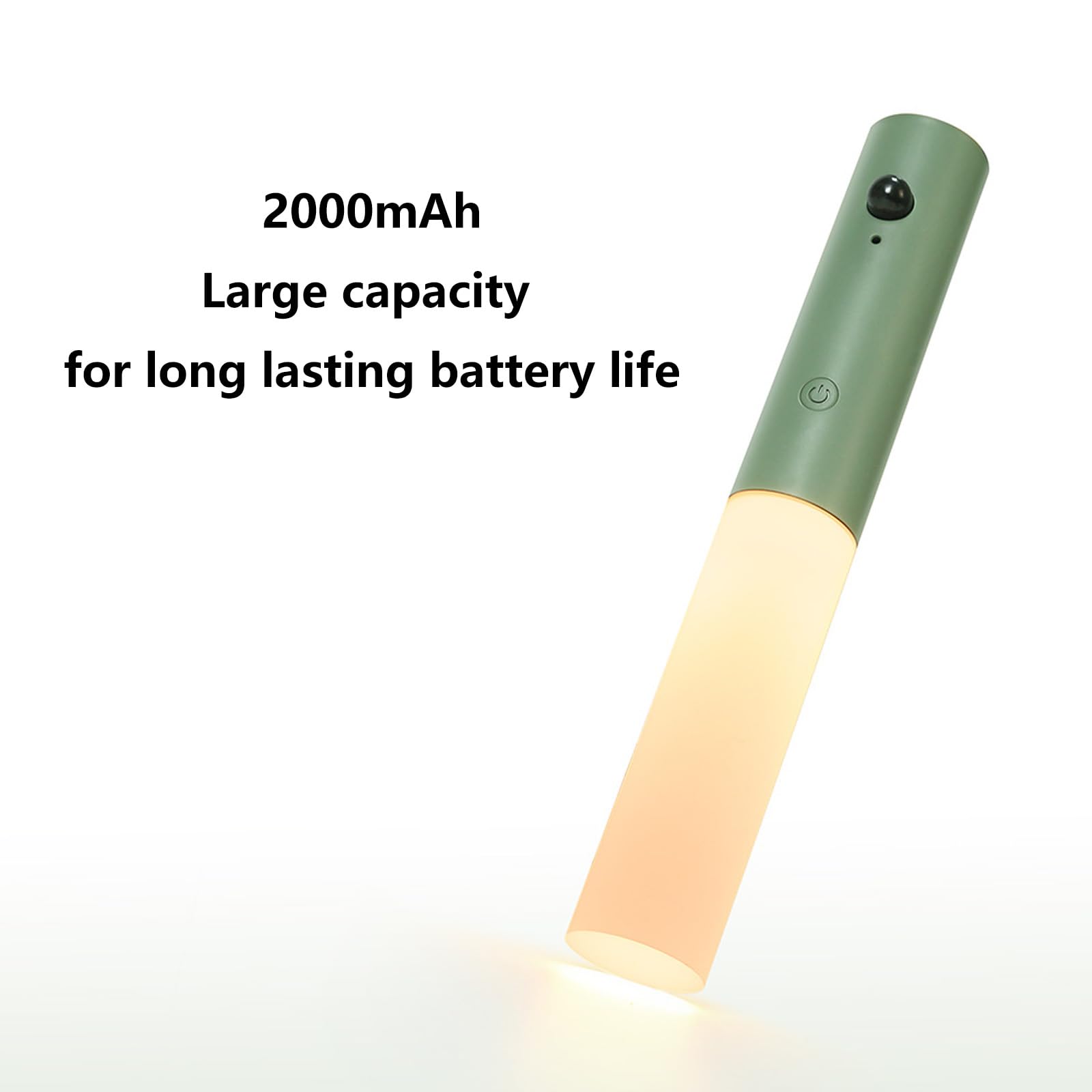 LED Apliques de Pared Interior con Sensor de Movimiento Lámpara de Pared USB Recargable Iluminación de Pared con Interruptor para Dormitorios Pasillos Escaleras (Verde,2 Piezas)