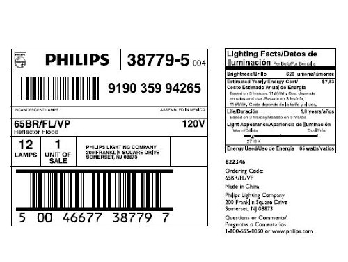 Philips Br40 Flood Light Bulb, Non-Dimmable, 630 Lumen, Soft White Light (2710K), 65-Watt, E26 Medium Base, 12-Pack #TOP5