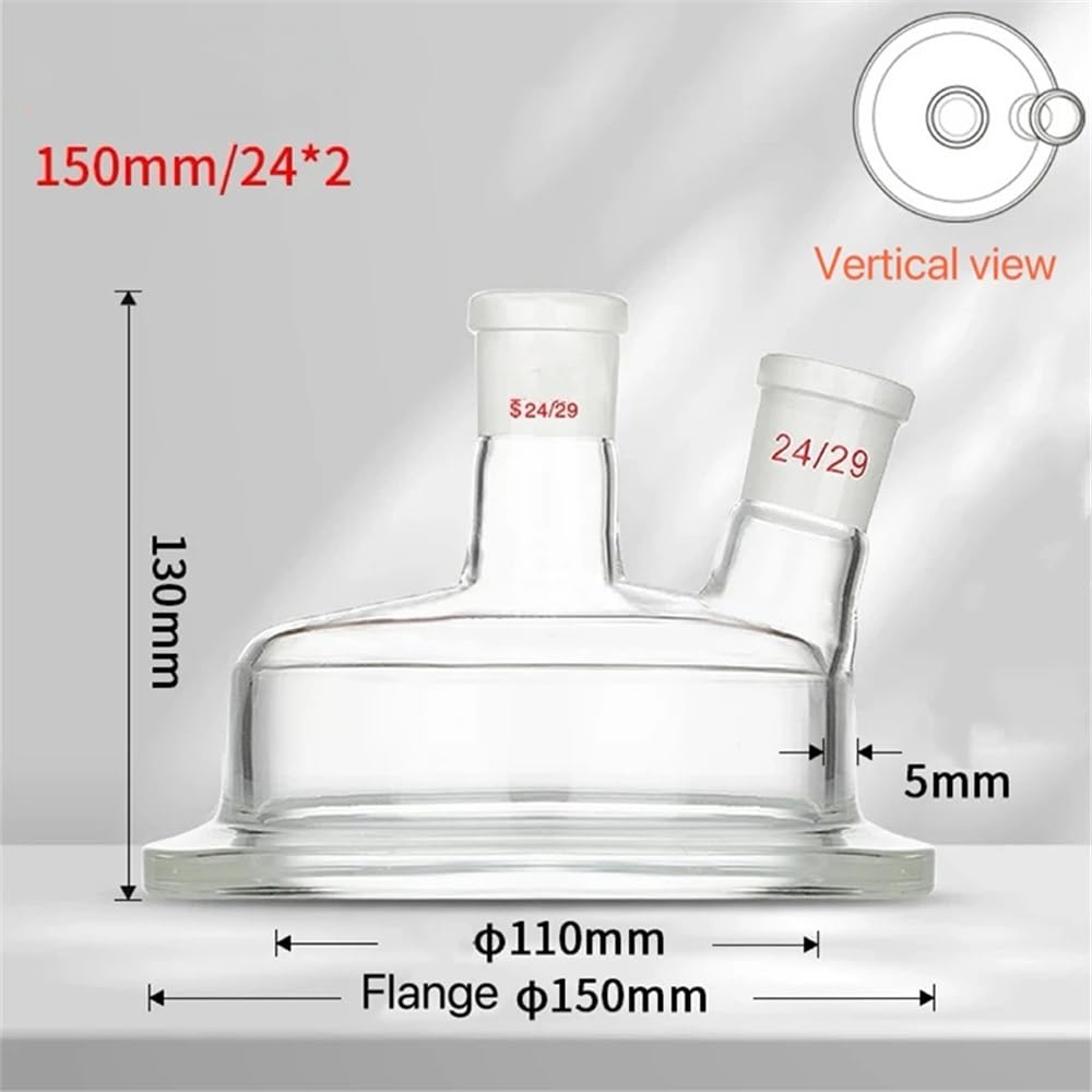 Laborausstattung und -bedarf 150mm Flansch 24/29 Joint 2-Hals Glas Reaktor Zwei Hälse Verwenden for Glaskolben Schiff Labor