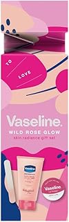 Vaseline Wild Rose Glow Skin Gift Set gifts for her with a lip balm, hand lotion and glass nail file 2 piece