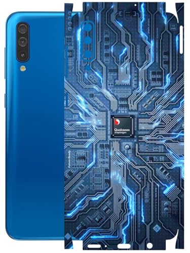 Image of AtOdds - Full Body Back Screen Guard Protector Film - Lamination Wrap Skin Sticker Compatible with Samsung Galaxy A50 | Scratchproof Matte Finish (Circuit)