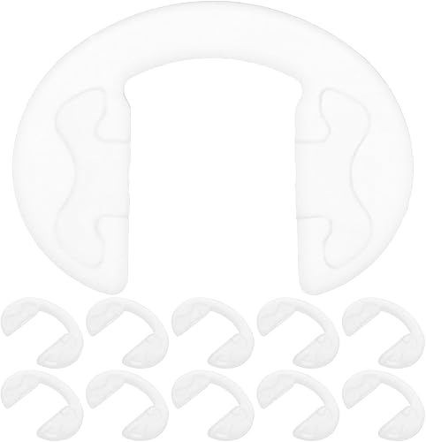 GLEAVI Fundas de silicona para la nariz 10 lentes transparentes, antideslizantes, almohadillas para la nariz, repuesto para lentes de sol de marco