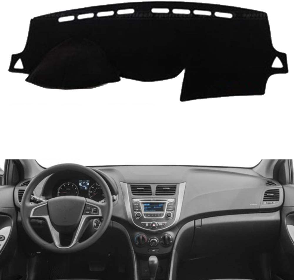 Car Dashboard Carpet Dash Board Cover Mat Compatible with Hyundai Accent 2012-2017 / Hyundai Sollaris/Hyundai Verna Fourth Generation (RB) Left Hand Drive