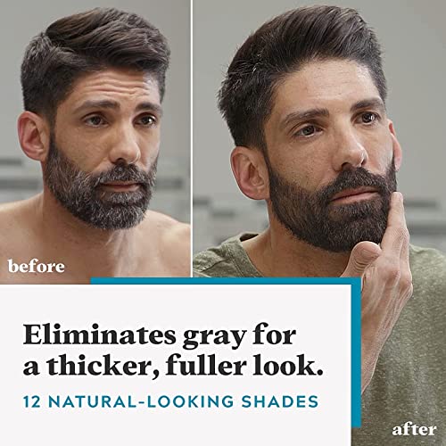 Just For Men Mustache & Beard, Beard Coloring for Gray Hair with Brush, With Keratin Biotin Aloe and Coconut Oil for Healthy Facial Hair - Jet Black, M-60, Pack of 1 (Packaging May Vary) - Image 2