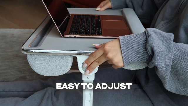 Laptopbureau voor bed, SAIJI Lap-Desks Bedladen om te eten en schrijven, verstelbare computer-laptopstandaard, opvouwbare laptafel in bank en bank (23,6 x 13, zwart