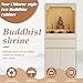 UxxStore Altar Table, Pooja Cabinet with Drawers and Storage Cabinets, Solid Wood Prayer Table, Pedestal Tables Buddhist Altar Cabinet, for Home Office Or Temple Worship, Design for Prayer Items